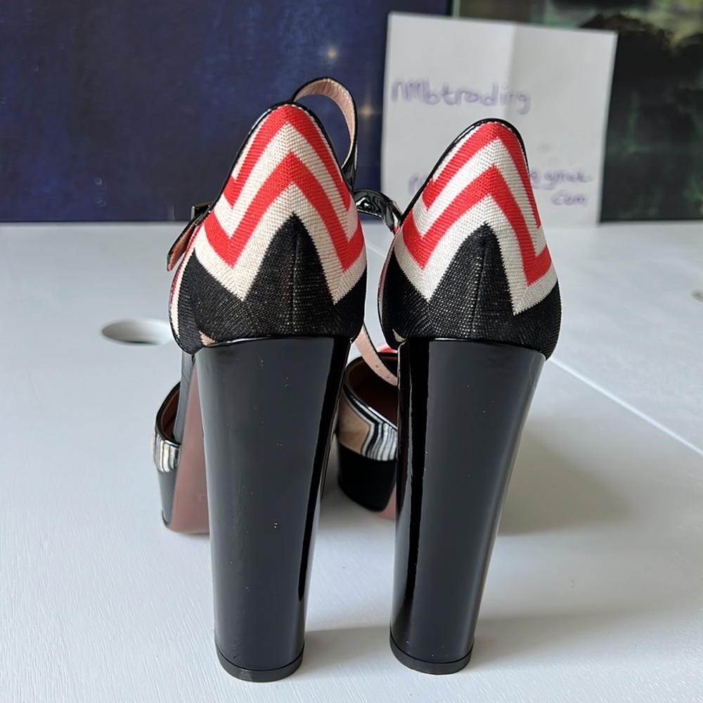 Missoni made in Italy high heeled size 7M(37) ankle a wrap Mary Jane shoes - Picture 5 of 16